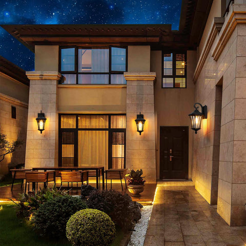 YSN weatherproof exterior wall lantern resists rust and corrosion