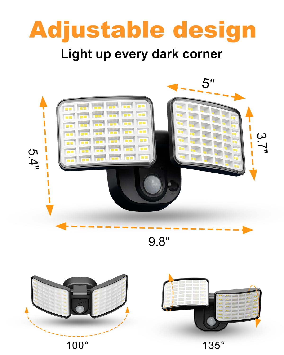 YTKIH outdoor light for garage, yard, porch, and shed with indoor/outdoor versatility