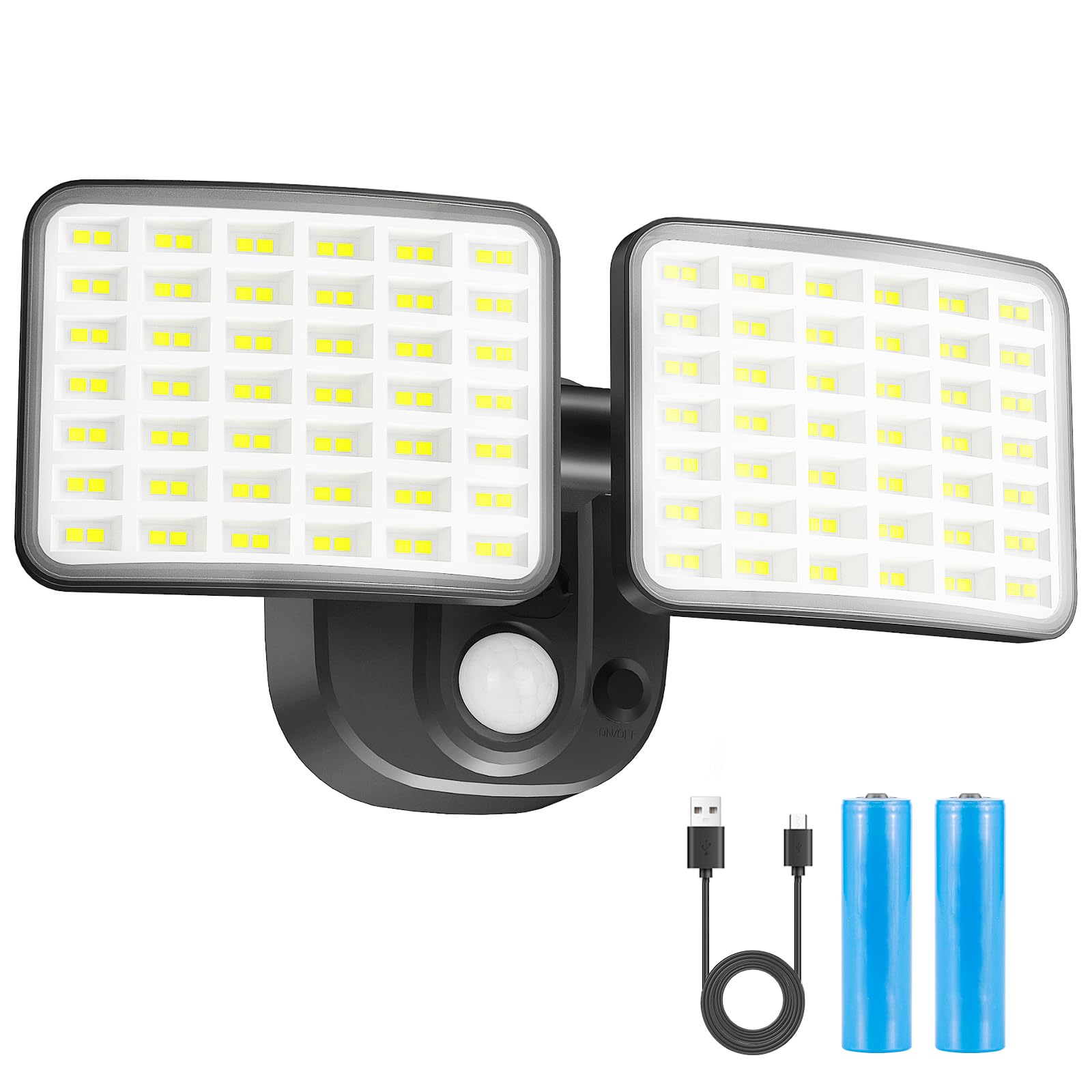 YTKIH rechargeable outdoor light 2500lm mode brightens garage paths efficiently.