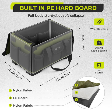 1680D tear-resistant Oxford fabric with PVC coating protects tools from wear.