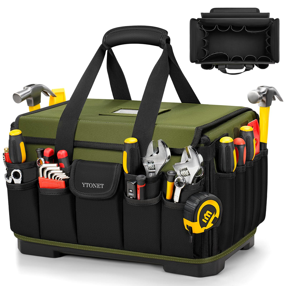 Ytonet heavy-duty tool bag with 46 pockets ready for organized on-site storage.