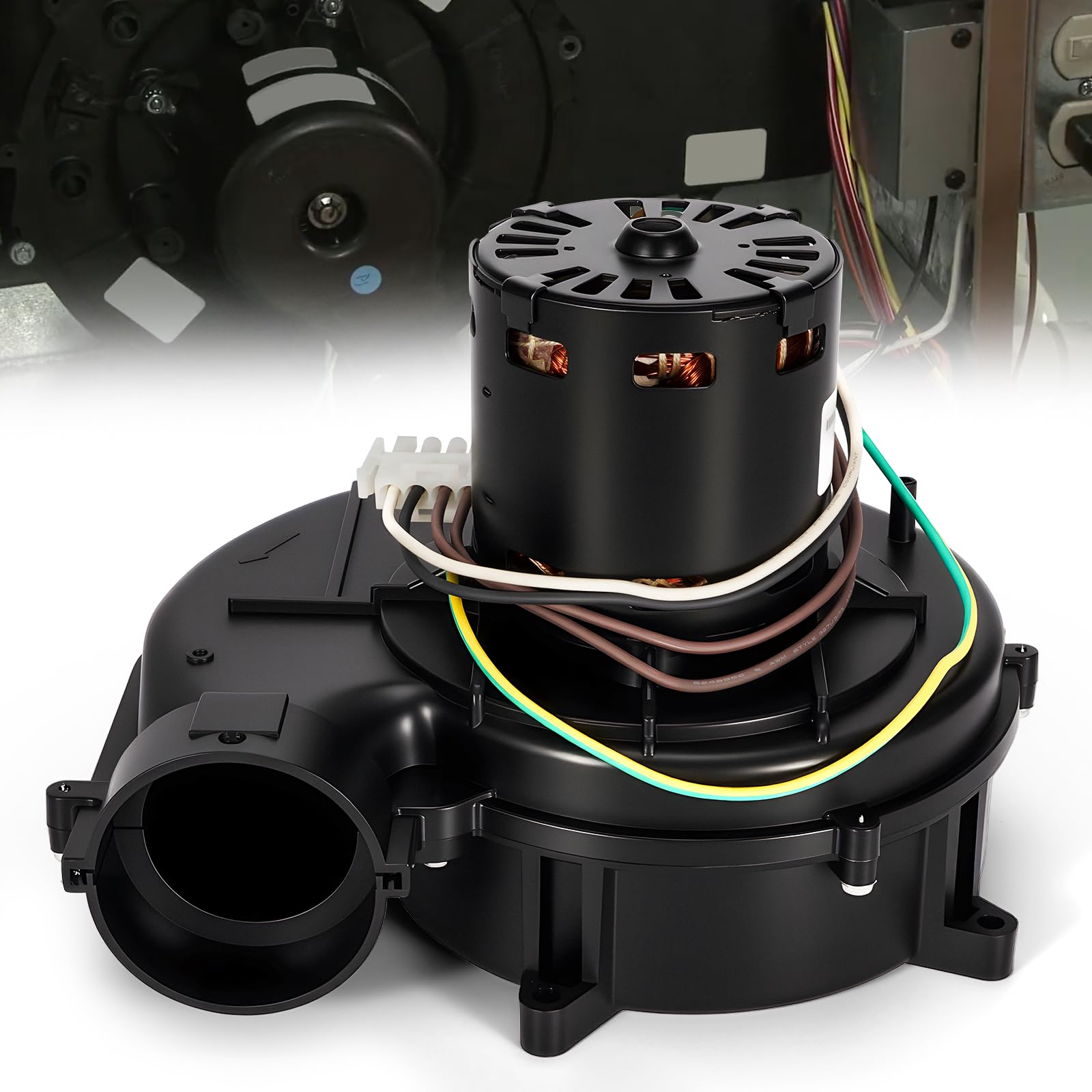 Ytrica 70623861 draft inducer front view showing compact installation-ready design