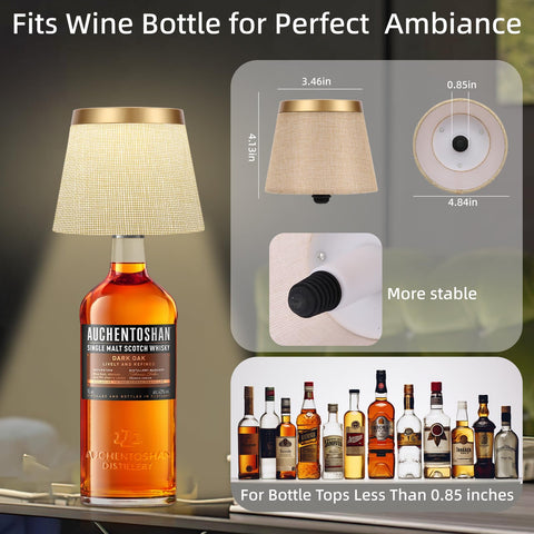 YTRUSTIX rechargeable bottle lamp with 4000mAh battery for long evenings