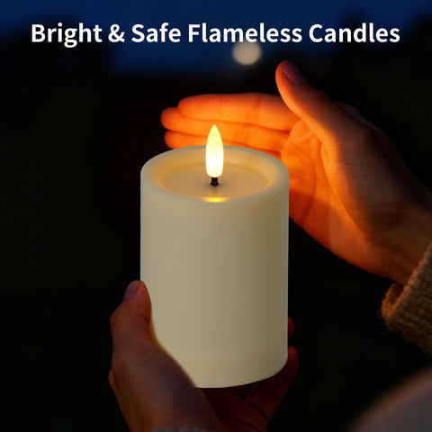 YTRUSTIX weatherproof top and sealed base protect candles from rain and moisture.