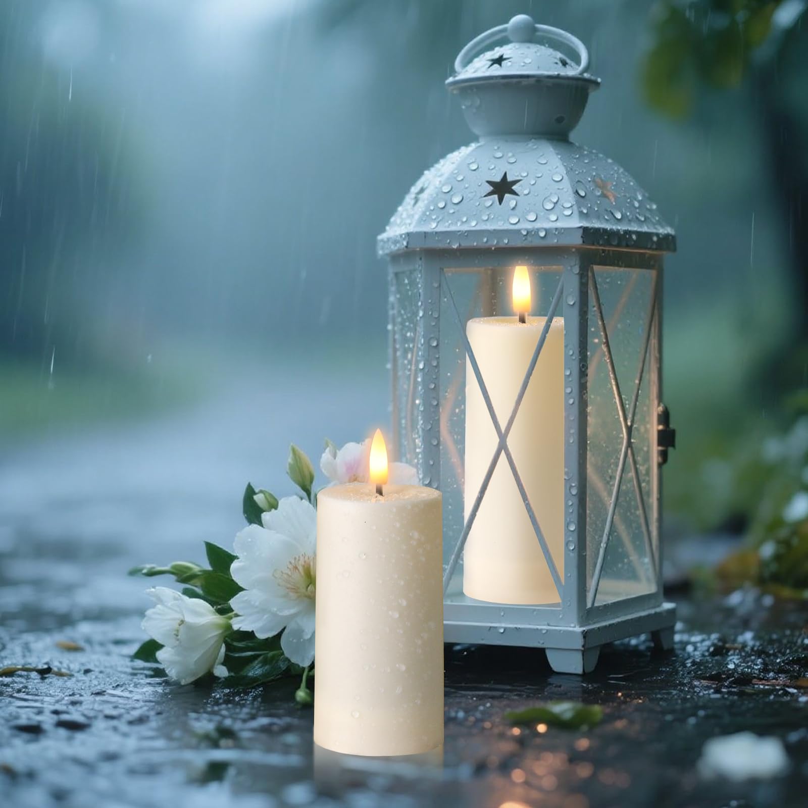 YTRUSTIX waterproof flameless candles for porch outdoor lighting