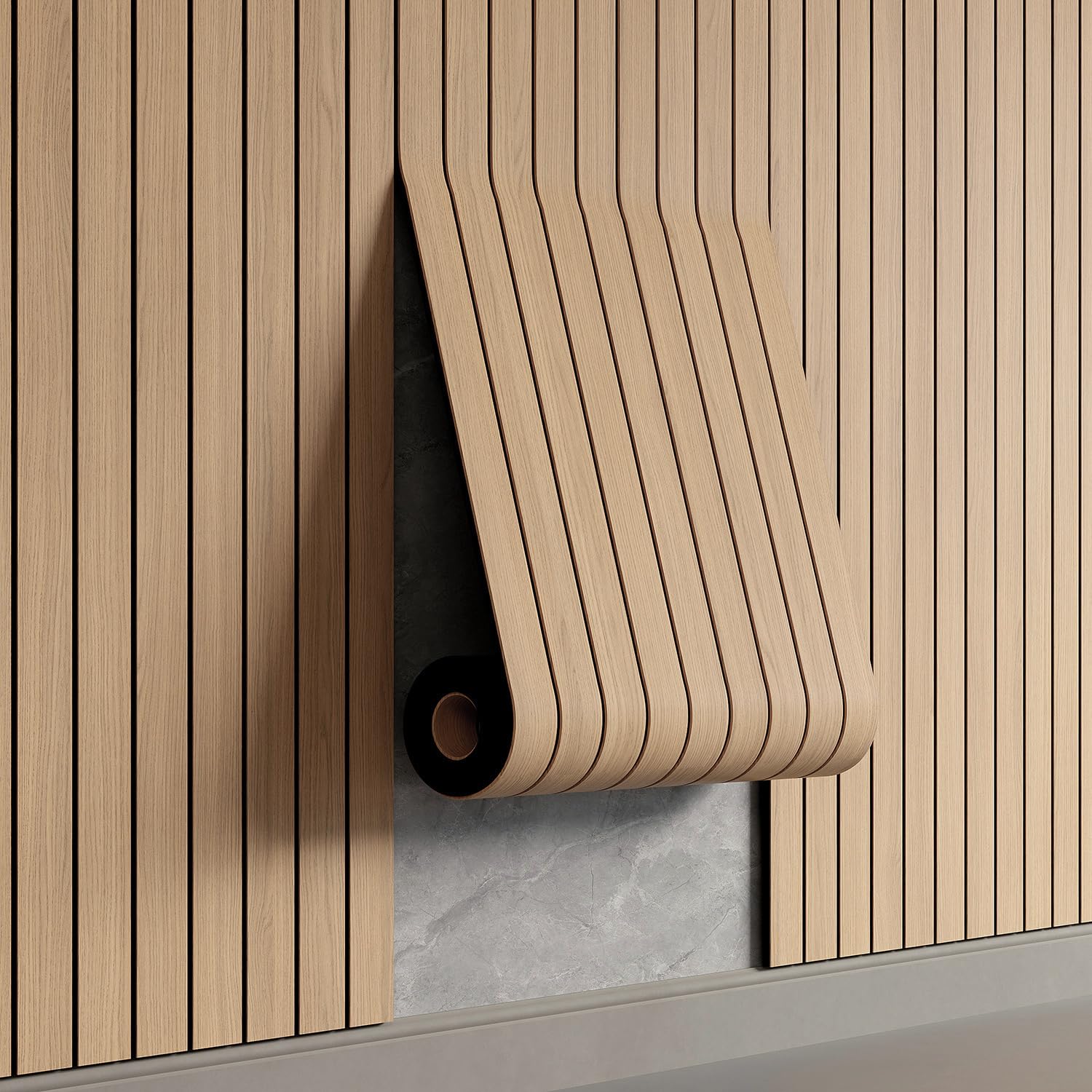 YU LI 3DH peel-and-stick panel shows easy DIY installation.