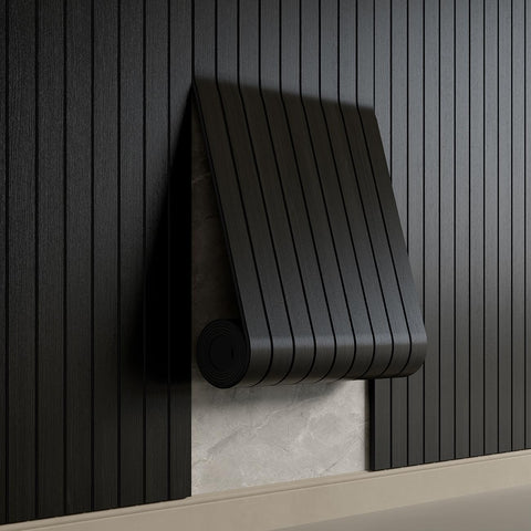 YU LI 3DH peel-and-stick slat panel with wood-grain texture for easy DIY decor.