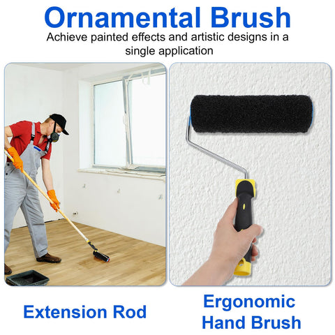 Yuanan sponge and polyester roller cover ensures smooth, even putty and plaster application.