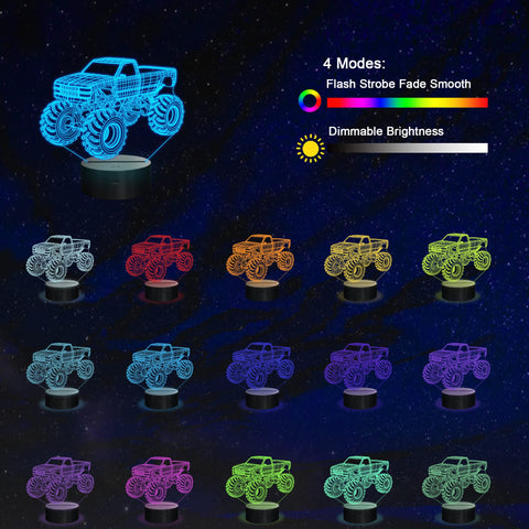 YuanDian acrylic sheet engraved monster truck creates striking 3D illusion
