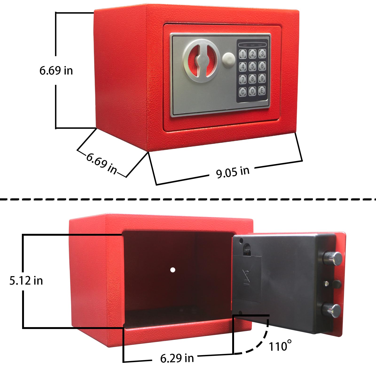 Yuanshikj safe exterior with durable powder coating resists wear.