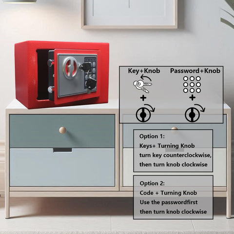Yuanshikj safe includes mounting bolts for easy floor or wall setup.