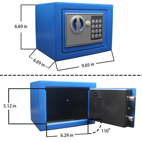 Yuanshikj deluxe safe mounting holes—install securely on wall or floor.