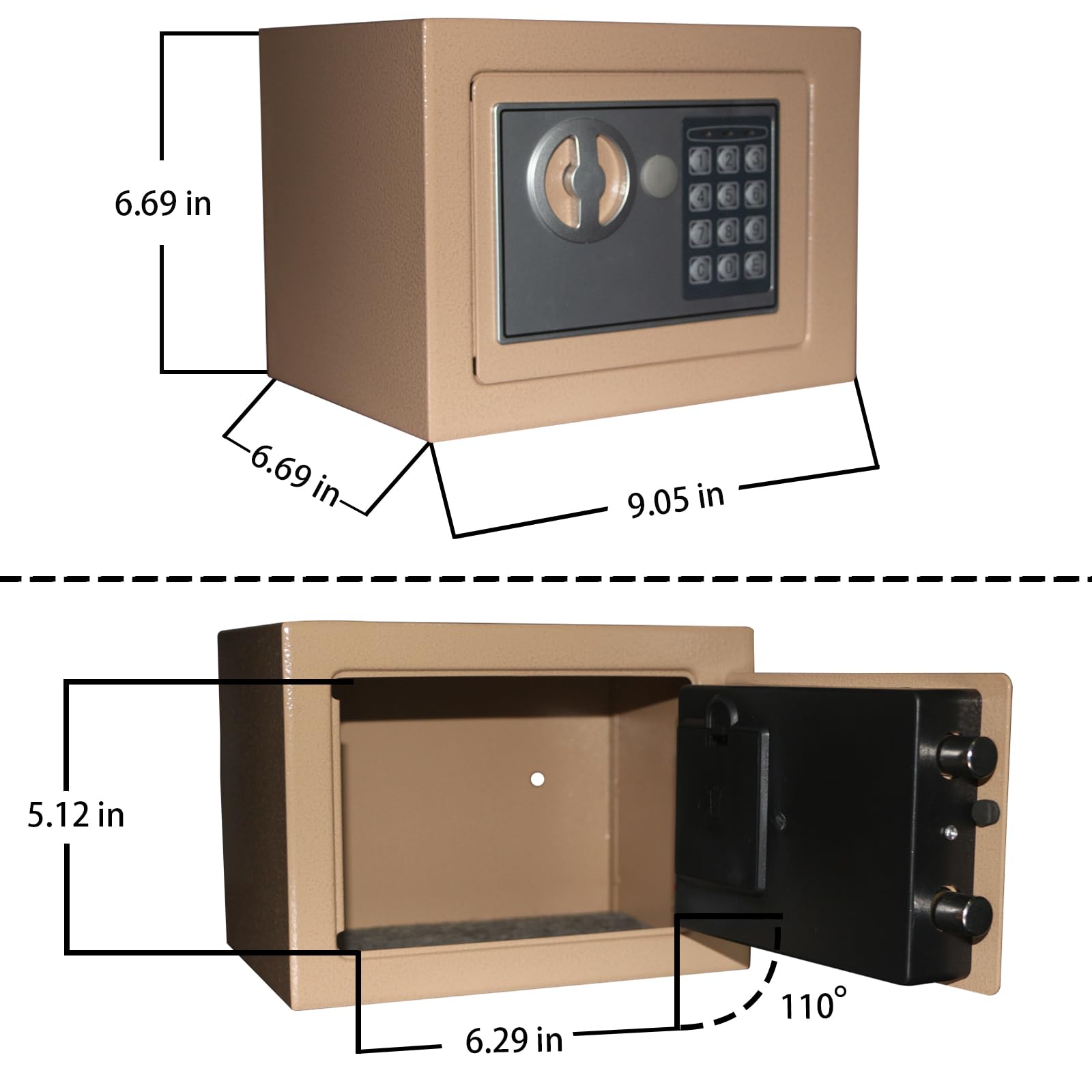 Yuanshikj deluxe safe wall mount holes enable secure installation