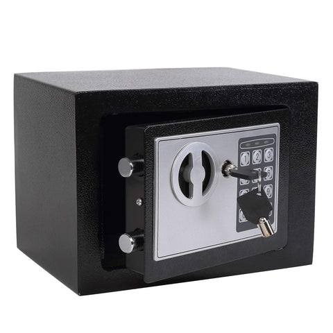 Yuanshikj electronic deluxe digital safe box front view shows compact home security.