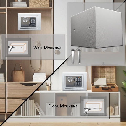 Yuanshikj mini safe shows compact interior ideal for personal valuables storage.