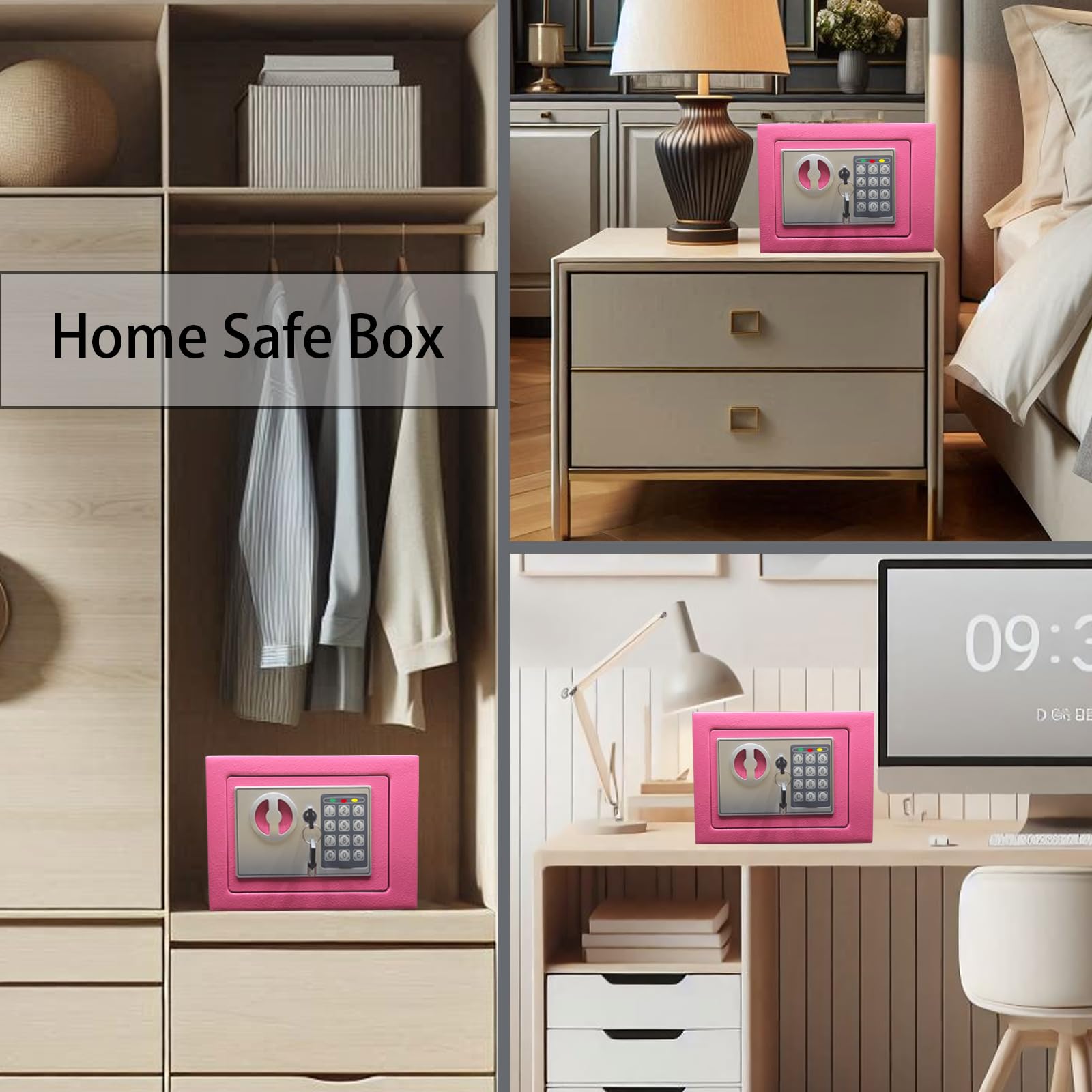 Yuanshikj compact interior fits jewelry, cash, and small valuables.