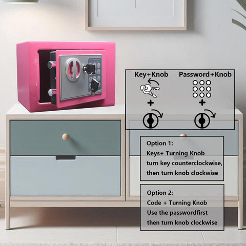Yuanshikj safe includes two emergency keys for fast access.