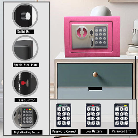 Yuanshikj safe keypad close-up shows programmable access for quick use.