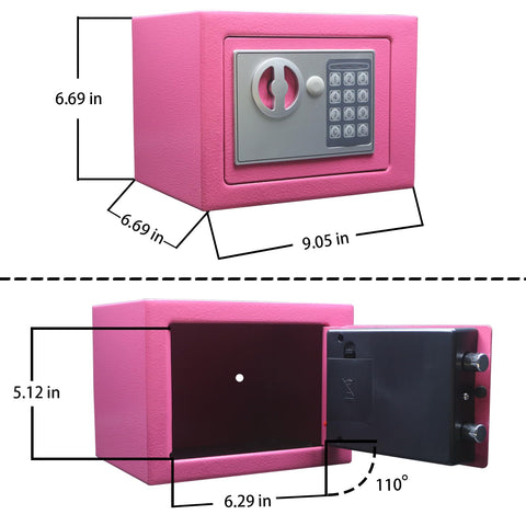 Yuanshikj safe with mounting holes for wall or floor installation.