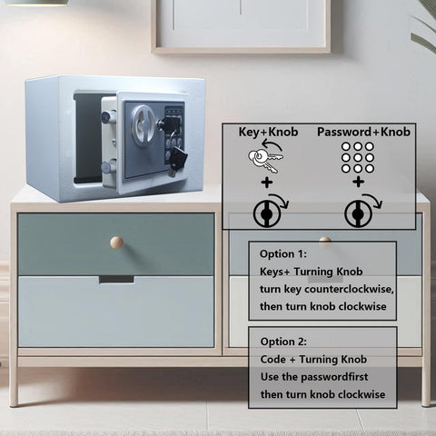 Yuanshikj safe includes pre-drilled holes for easy wall or floor mounting.