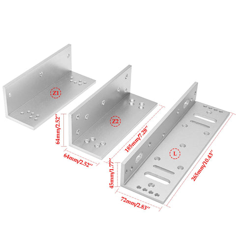 L bracket installation for versatile mounting on doors.