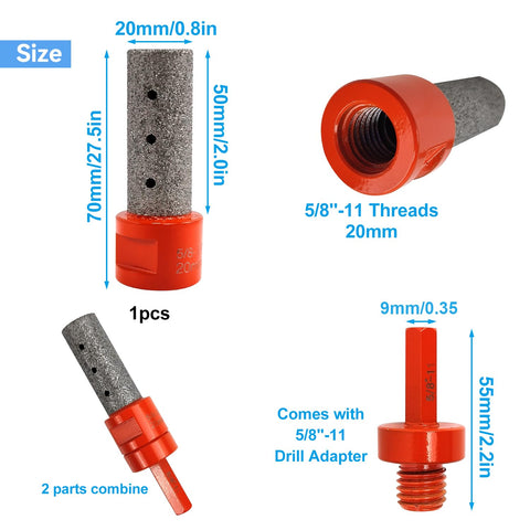 YUANYUU diamond cone grinder bit 50mm for smooth hole bevels.