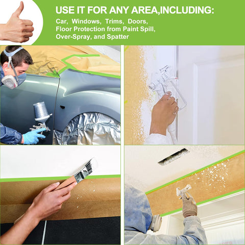 Yudahgan independent roll masking paper unfolds easily for irregular shapes