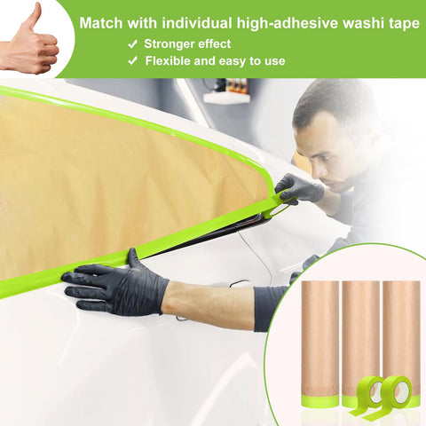 Yudahgan masking paper 12in x 50ft provides precise coverage for detailing
