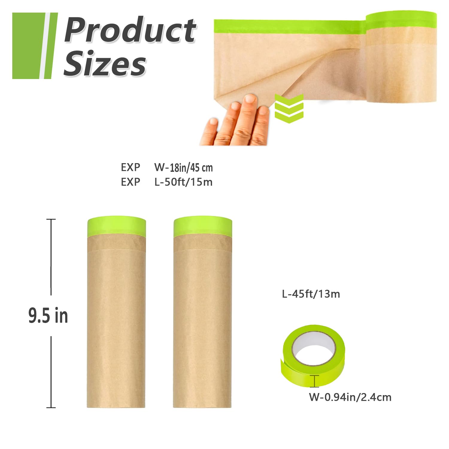 Yudahgan tear-resistant kraft paper prevents paint splatter on walls