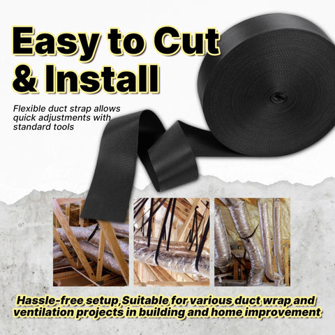 Yudylg duct strap supporting building and home improvement projects.
