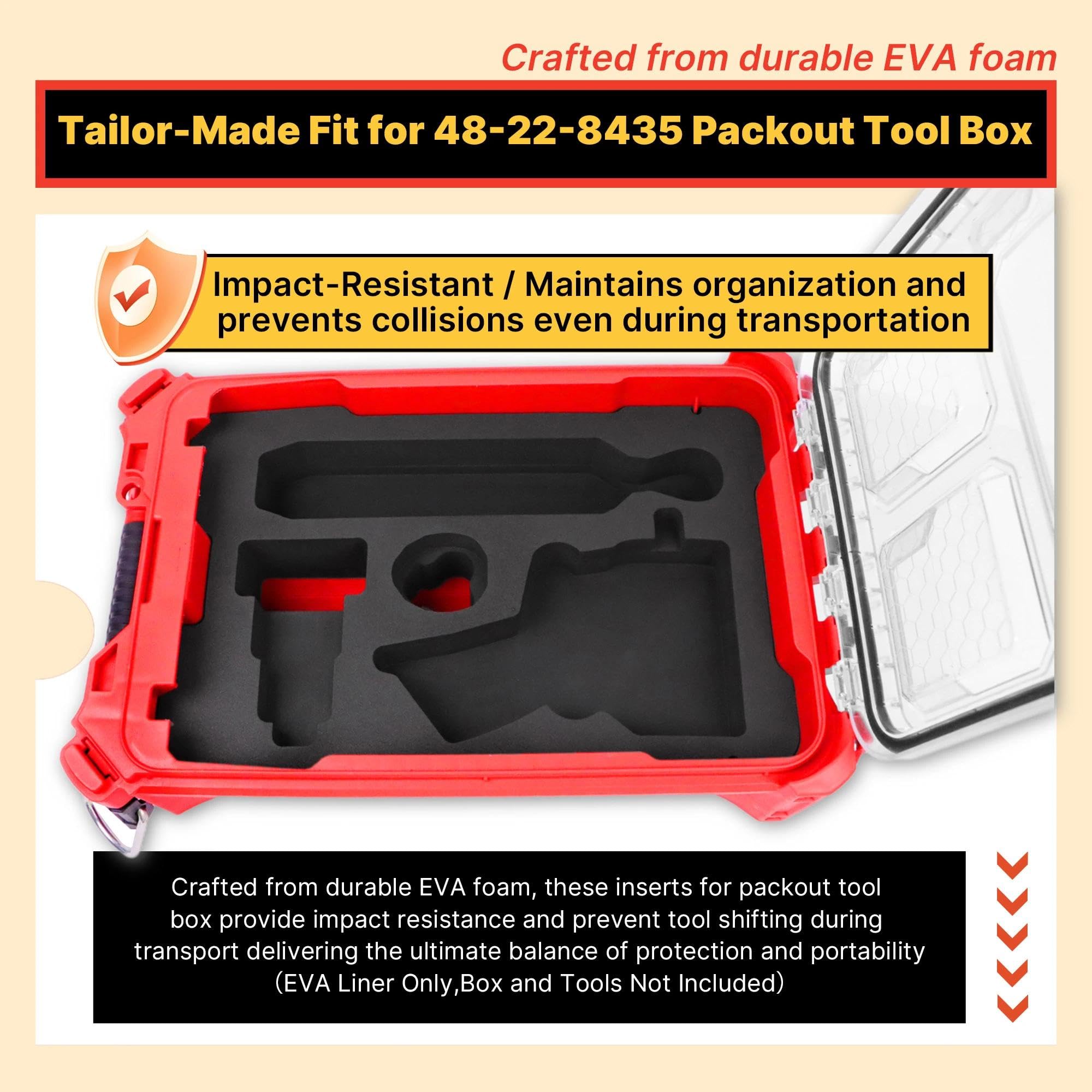 Yudylg EVA cutout for 2457-20 promotes quick tool access.