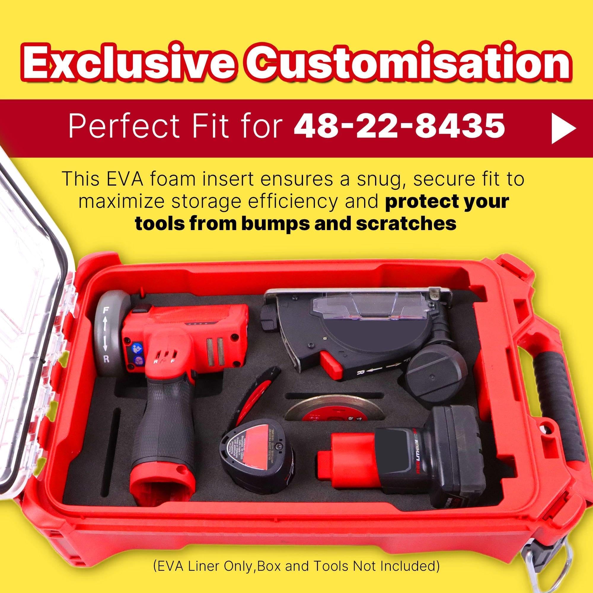 Yudylg EVA liner provides battery slot for Milwaukee tool setup