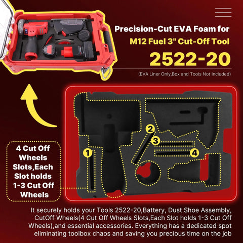 Yudylg EVA liner includes dust shoe slot for organized accessories