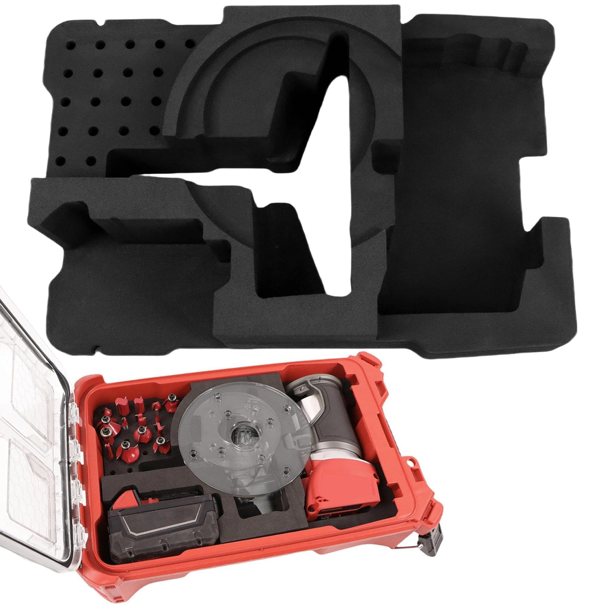 Yudylg EVA liner with precision-fit foam for secure Milwaukee toolbox storage.