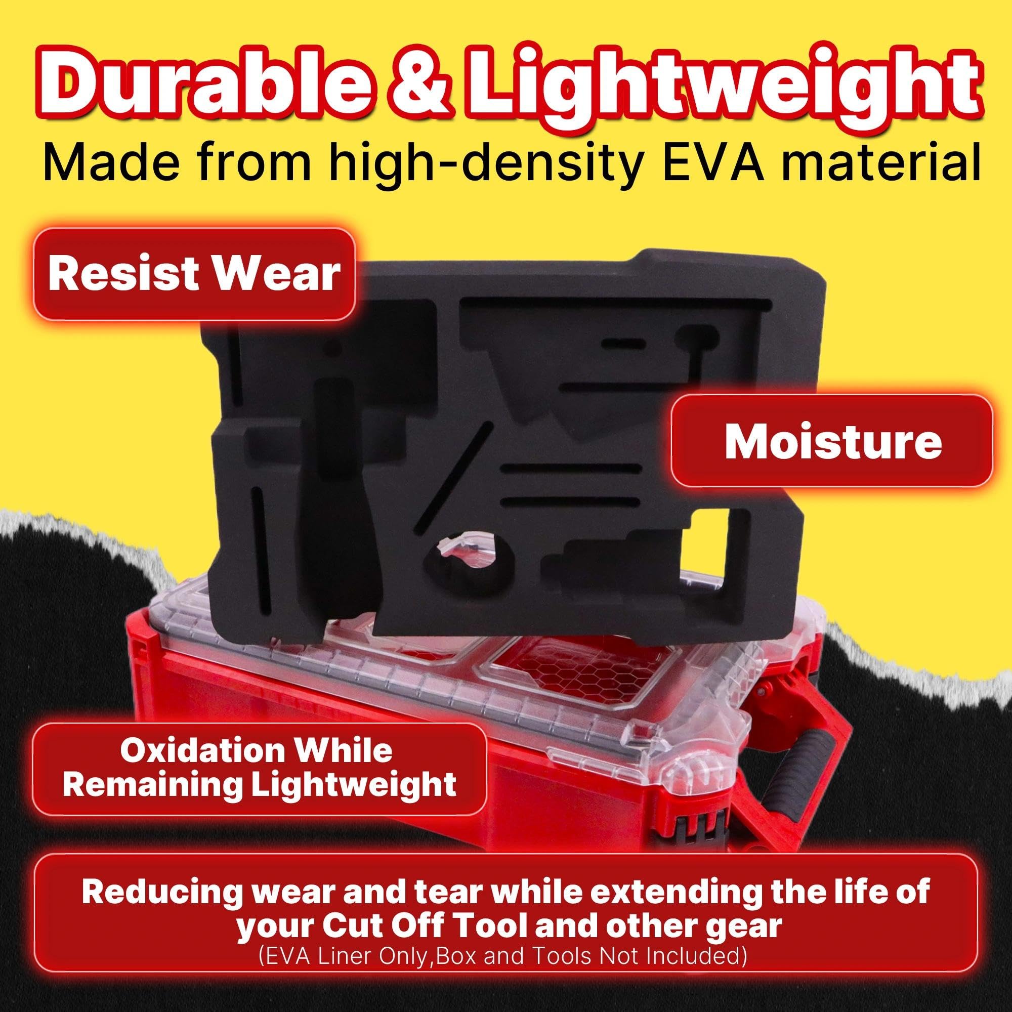 Yudylg EVA liner with four cut-off wheel slots for quick access