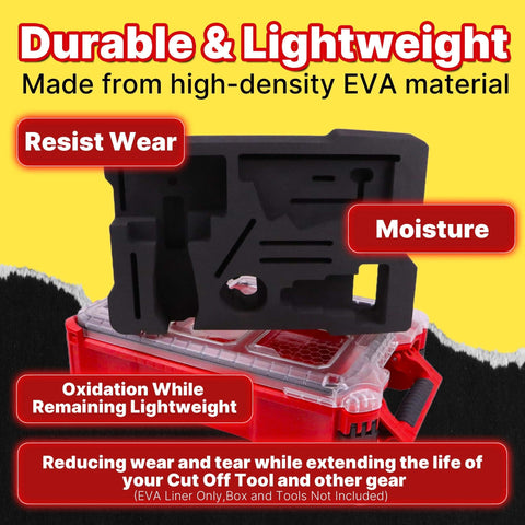 Yudylg EVA liner with four cut-off wheel slots for quick access