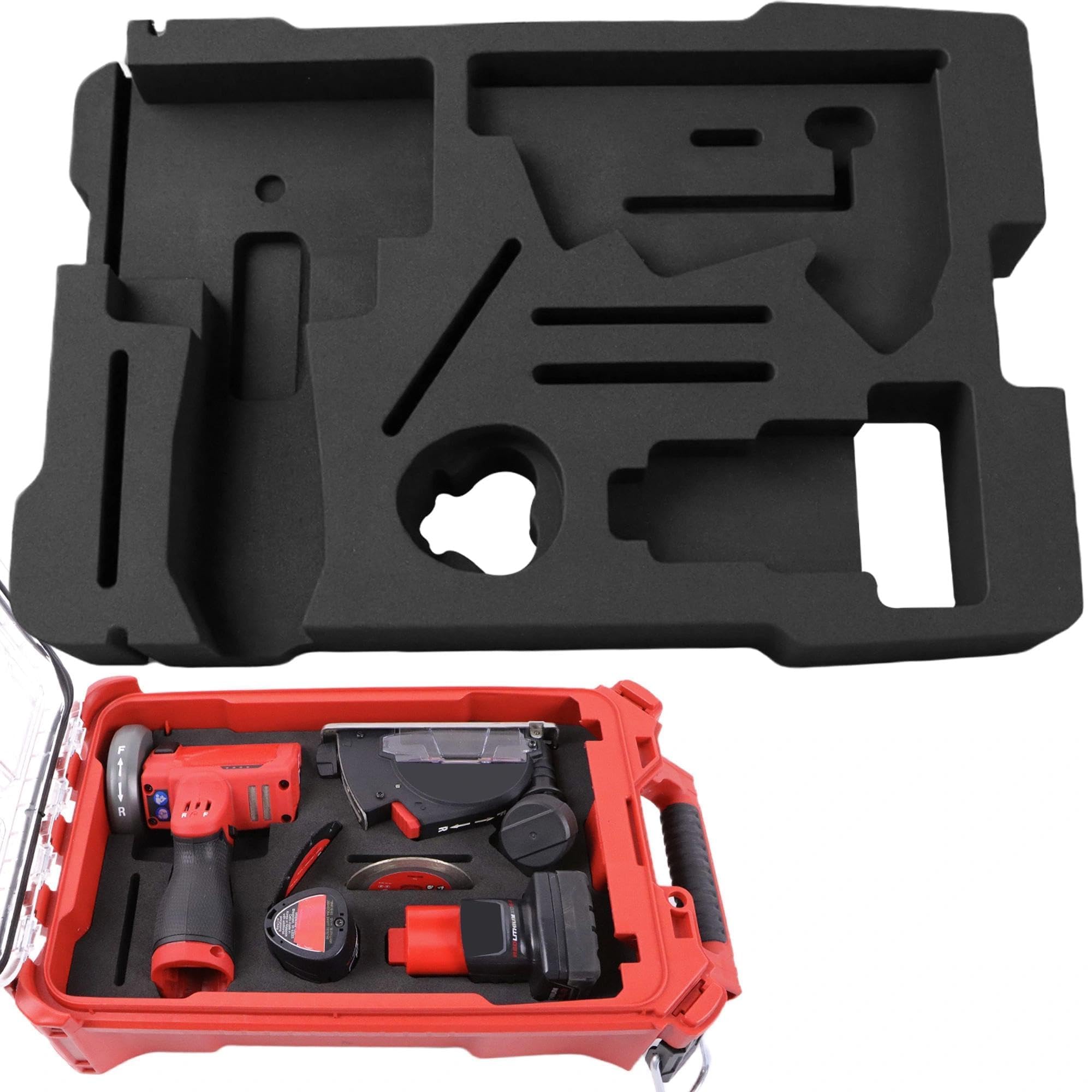 Yudylg EVA liner organizer inside Milwaukee toolbox for secure, accessible tools