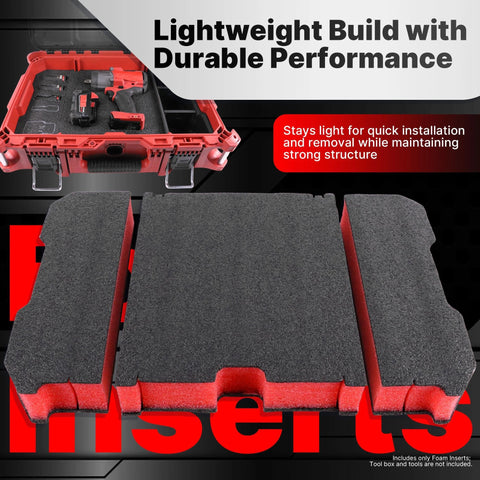 Yudylg foam backing prevents shifting and keeps tools accessible.