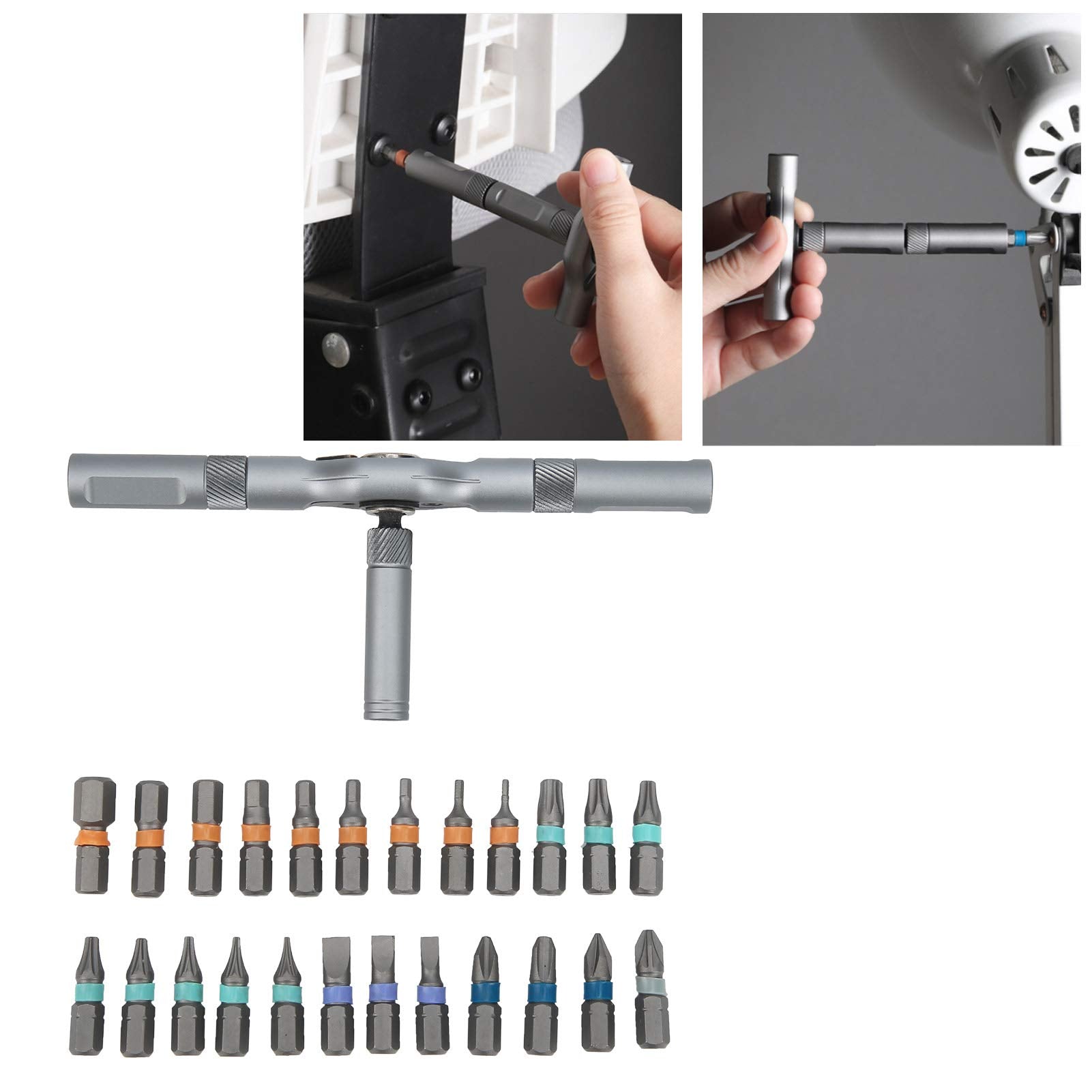 Yuecoom multi-head screwdriver set covers many screw types for quick fixes.