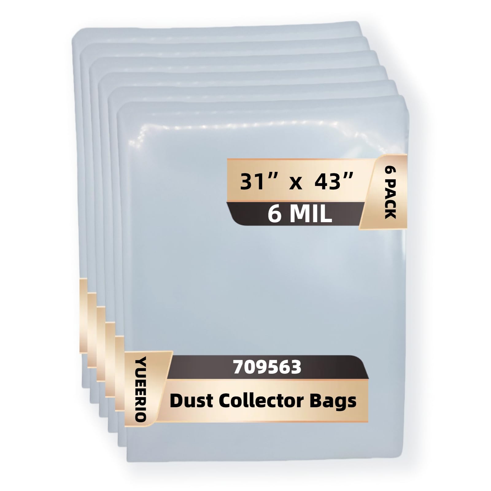 YUEERIO dust bags for JET DC-1100VX/DC-1200VX, clear 6-pack for easy monitoring