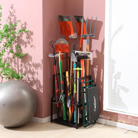 YueTong tool organizer hole array close-up showing 40-hole capacity for long-handled tools.