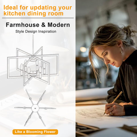 YUEXCDShome adjustable-height chandelier suitable for various ceiling types