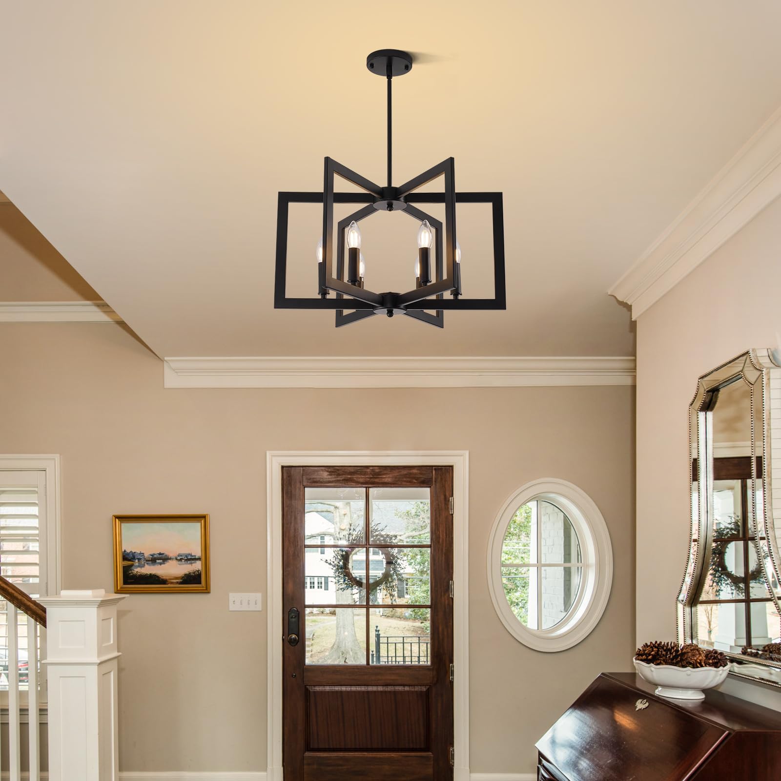 YUEXCDShome six E12 sockets support LED or halogen bulbs for versatile lighting