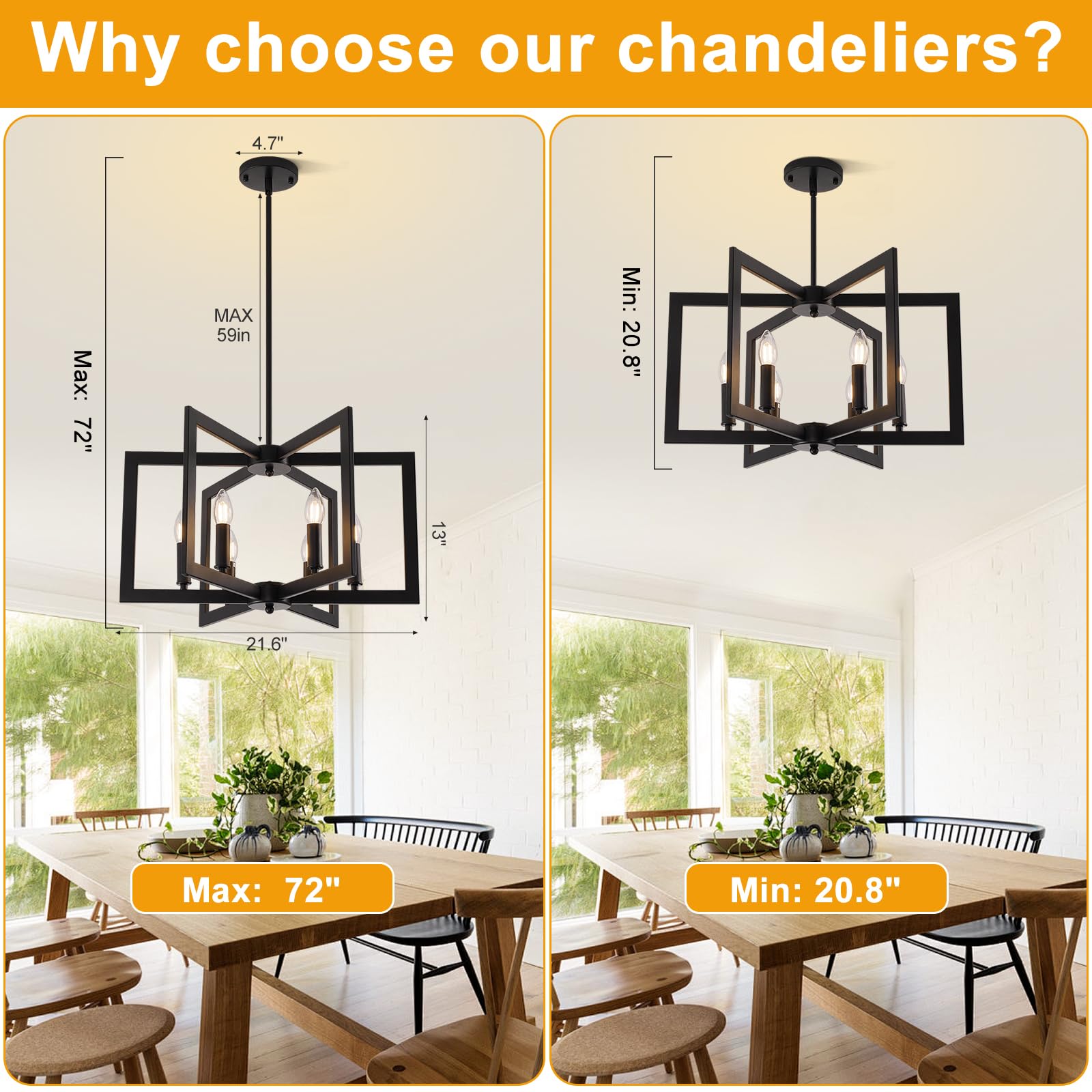 YUEXCDShome unfolded square frames resembling a blooming flower, elegant focal point