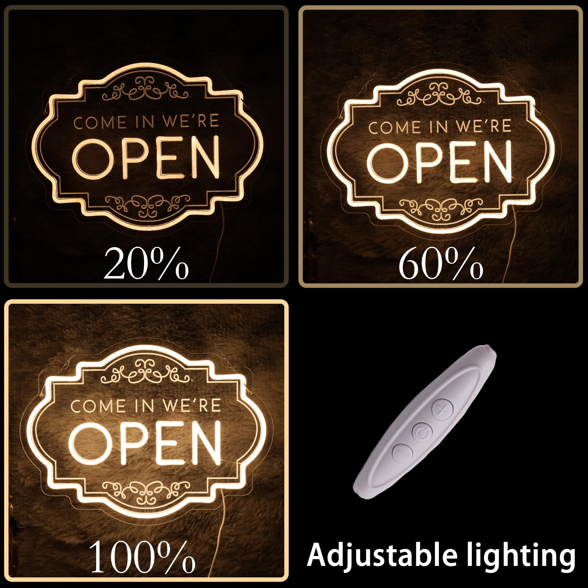 YUFAOO Open Neon Sign hotel lobby lighting enhances guest arrival impression