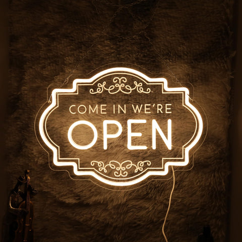 YUFAOO Open Neon Sign night glow boosts visibility after dark