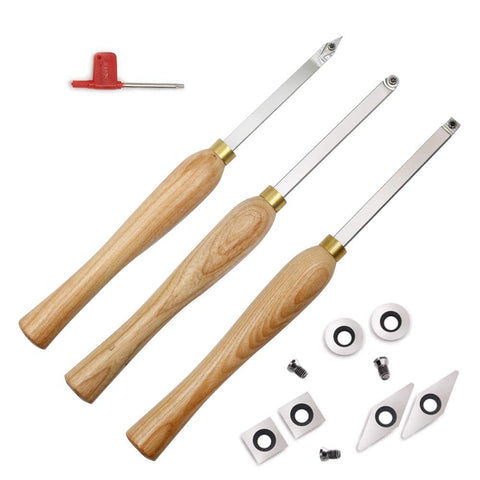 YUFUTOL mini turning tools set with finisher rougher detailer for precise small projects.