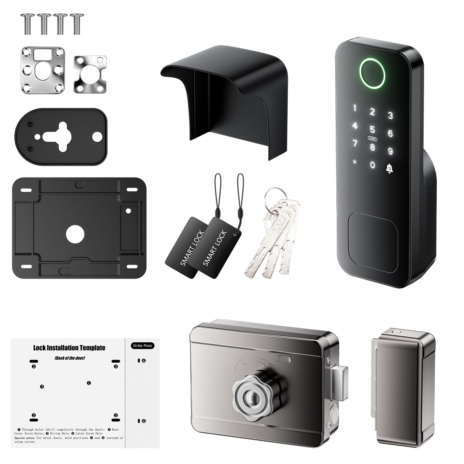 Yuhabaz Smart Gate Lock installation gap check guides proper bolt engagement.