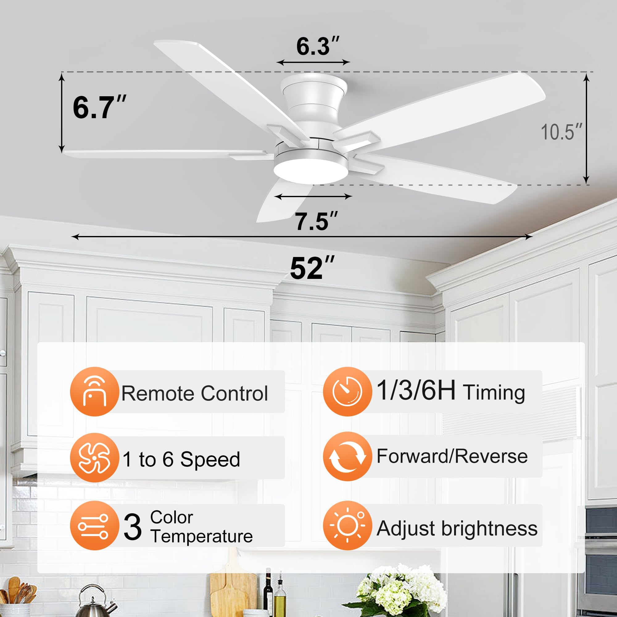 YUHAO ETL-listed ceiling fan with safe components