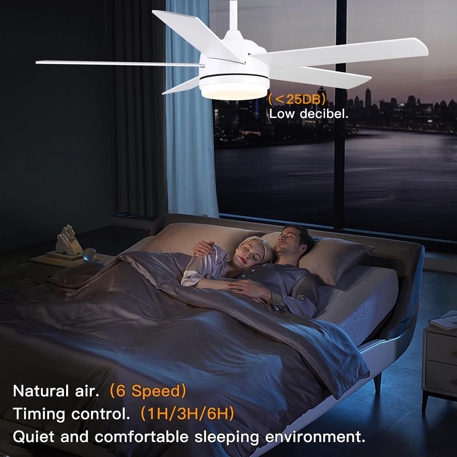 Six-speed reversible motor for year-round comfort